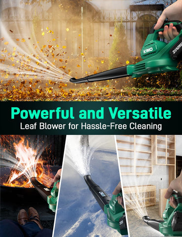 KIMO Leaf Blower no cords no limitations for flexible cleaning