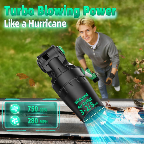 KIMO Leaf Blower turbine technology delivers strong airflow for tough debris