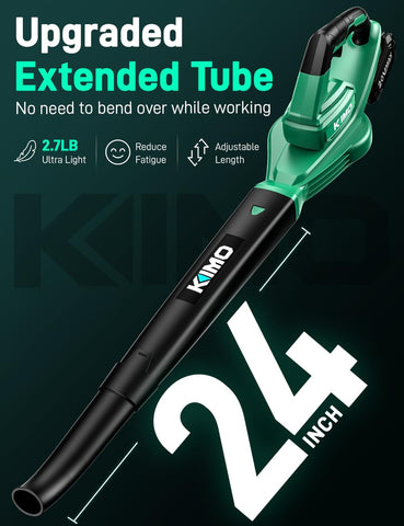 KIMO Leaf Blower upgraded turbine tech delivers strong airflow instantly