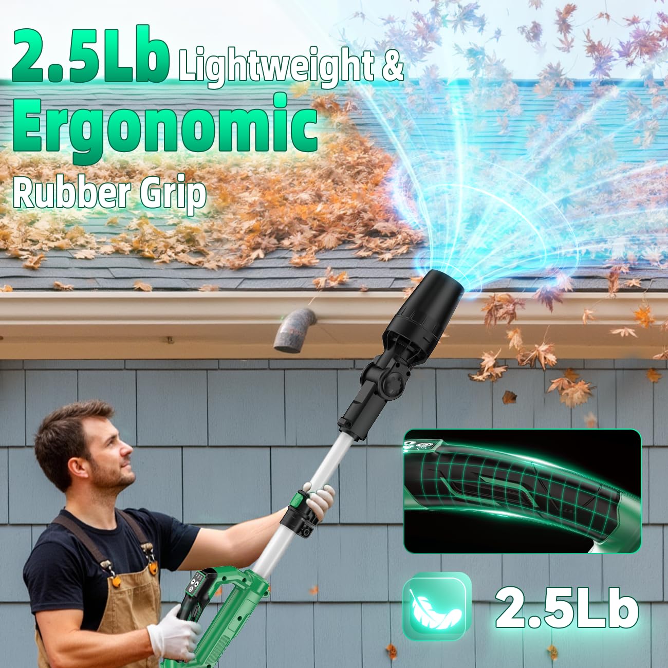 KIMO widened 3-2-5 inch outlet improves cleaning precision