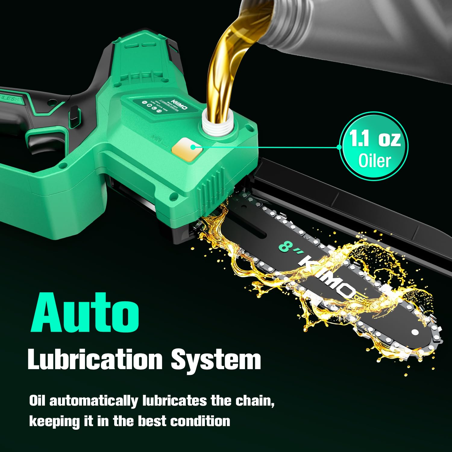KIMO tool-free chain tensioning for quick maintenance