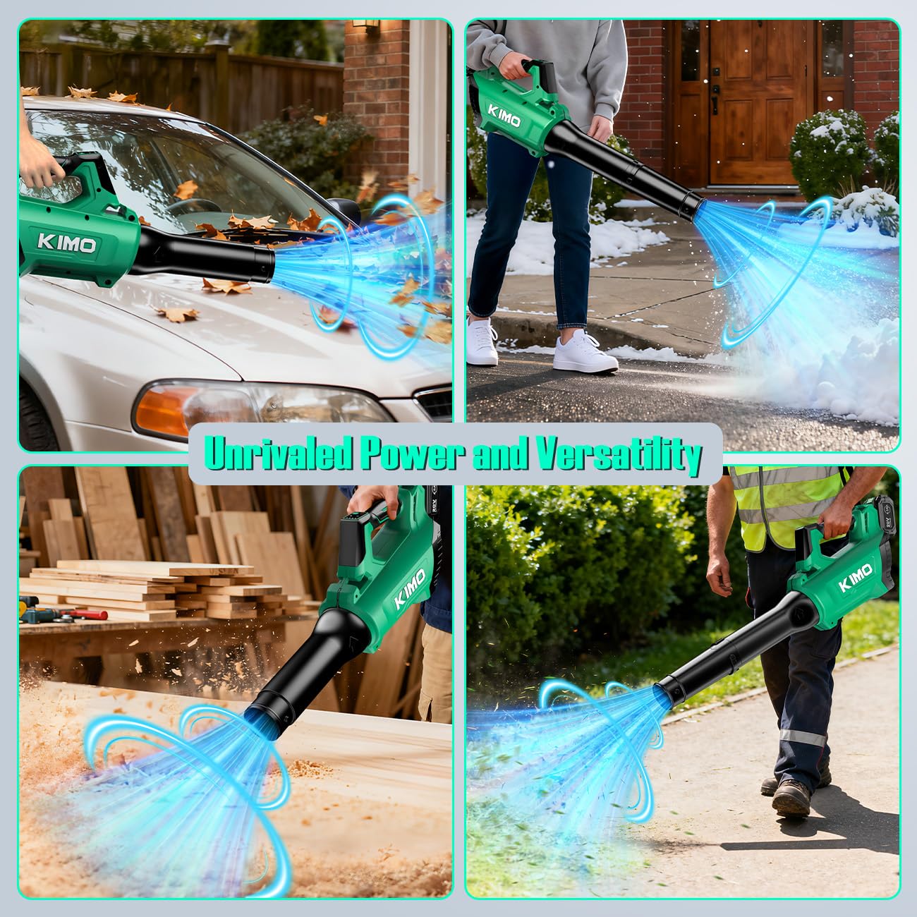 Versatile for wet leaves, patios, gardens, and roofs