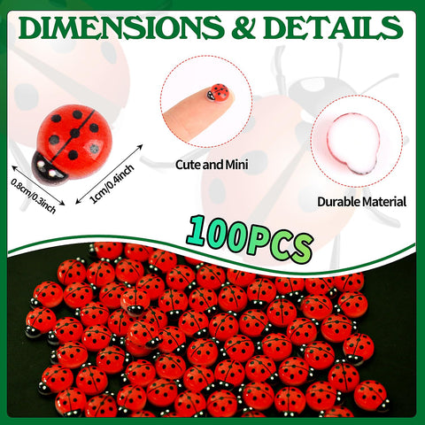 Kimober glow-in-dark ladybug figure ideal for DIY crafts and mini landscapes.