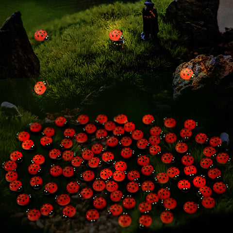 Kimober glow-in-dark ladybug figure bright color that resists fading.
