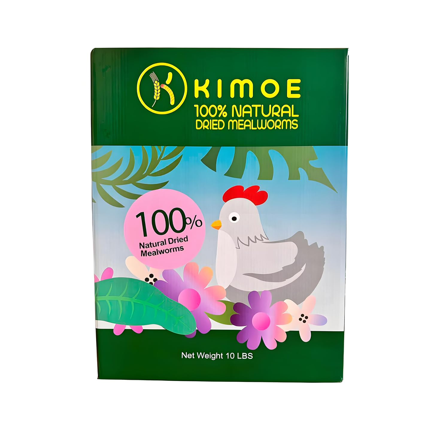 Kimoe sealed-pack dried mealworms keep freshness for poultry feeds.