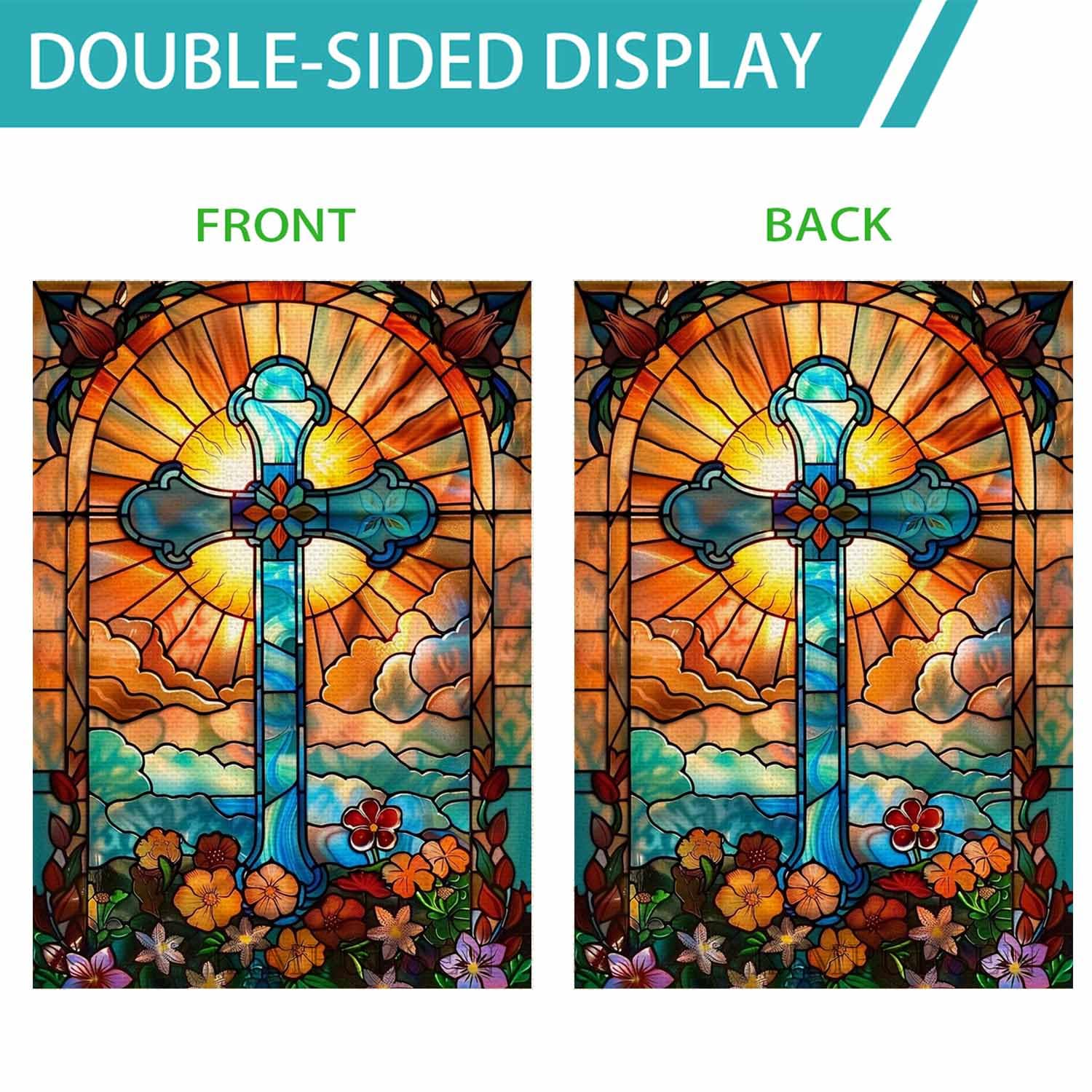 Porch or yard decor Easter flag ready for display