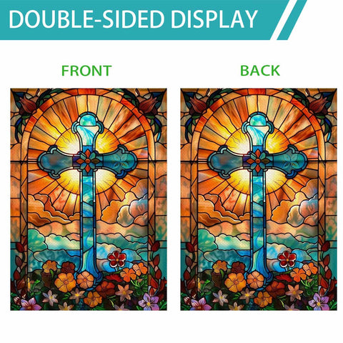 Porch or yard decor Easter flag ready for display