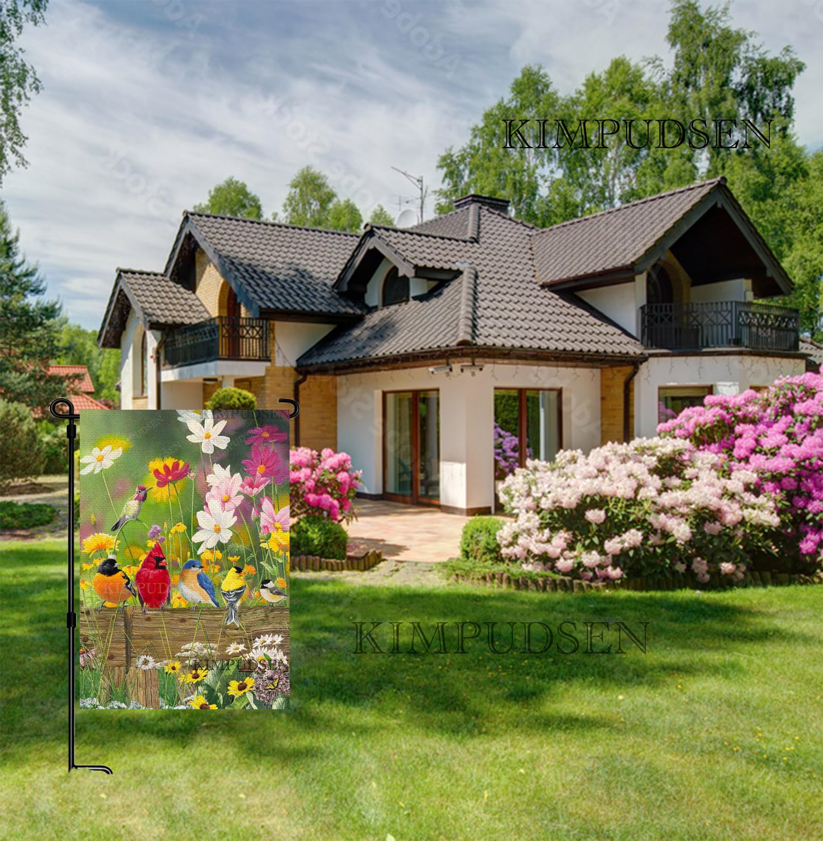 KIMPUDSEN spring decor garden flag for seasonal display