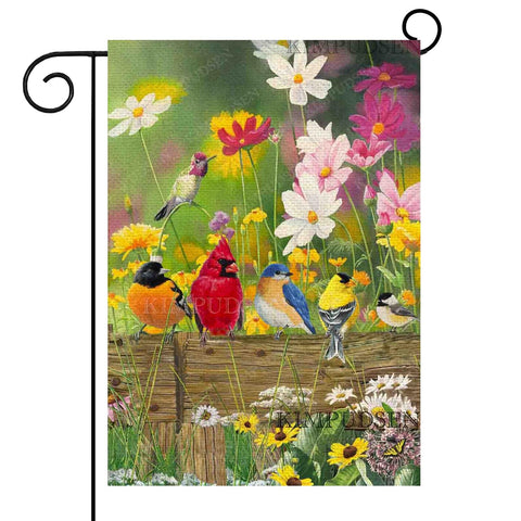 KIMPUDSEN hummingbird garden flag with double-sided print for outdoor display