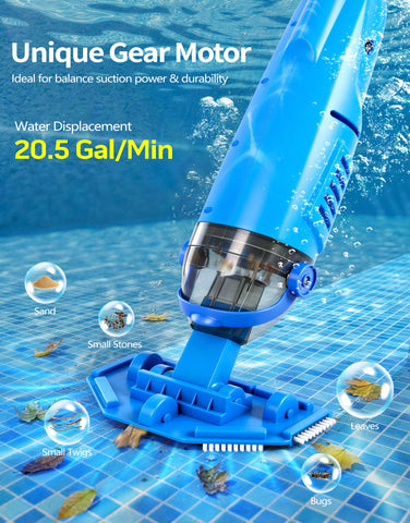 KimPump cordless vacuum with 60-minute runtime for full-pool cleanliness