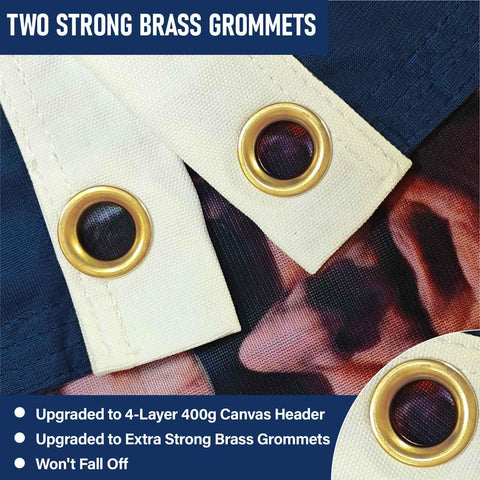 KimSouthD 400g canvas header close-up with reinforced brass grommets for secure mounting.
