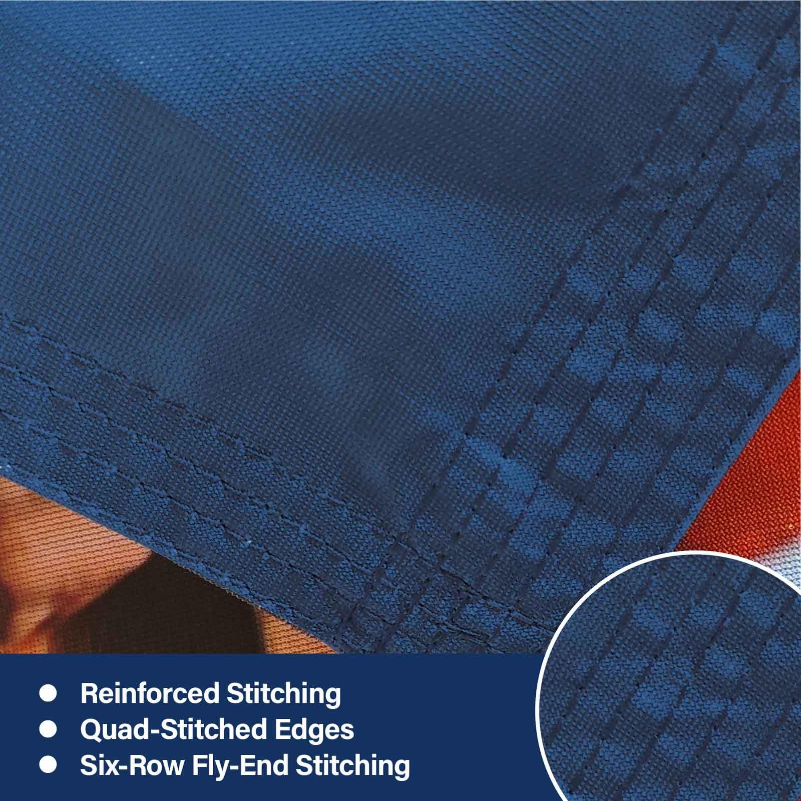 KimSouthD flag stitching close-up reveals 4- and 6-row reinforcement.