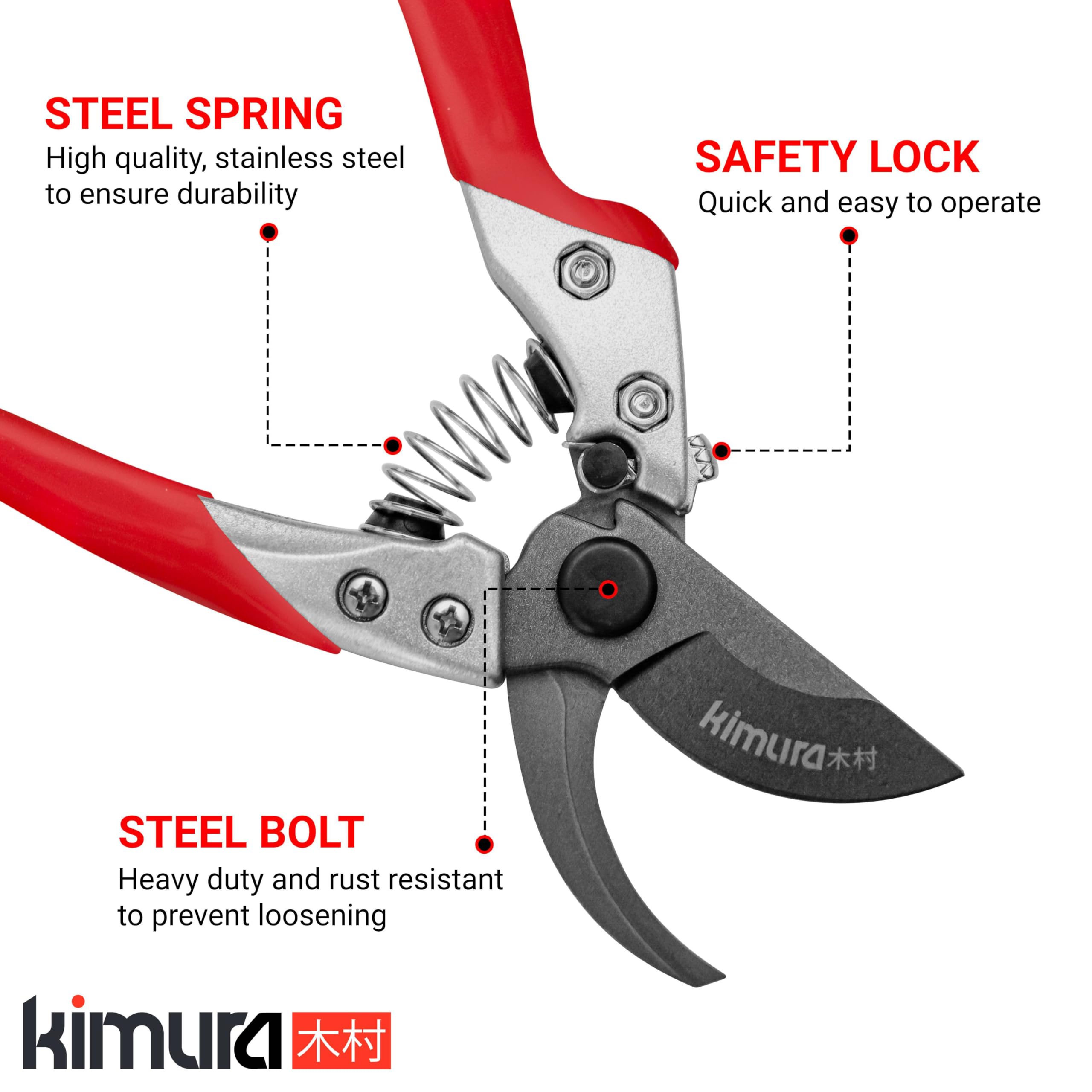 Kimura Pro Bypass Shears safety lock in use for secure operation