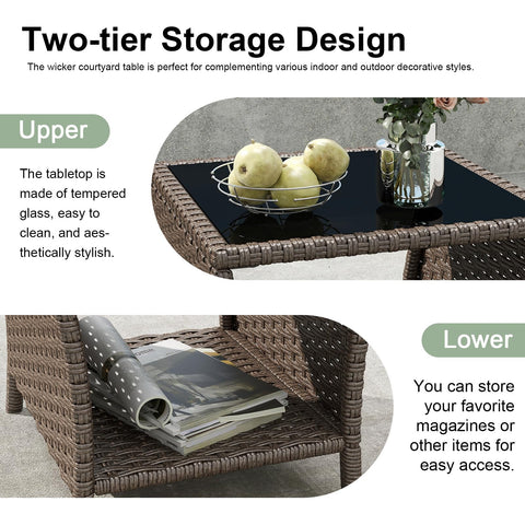 Kinbor UV-resistant wicker resists sun for longer outdoor use.