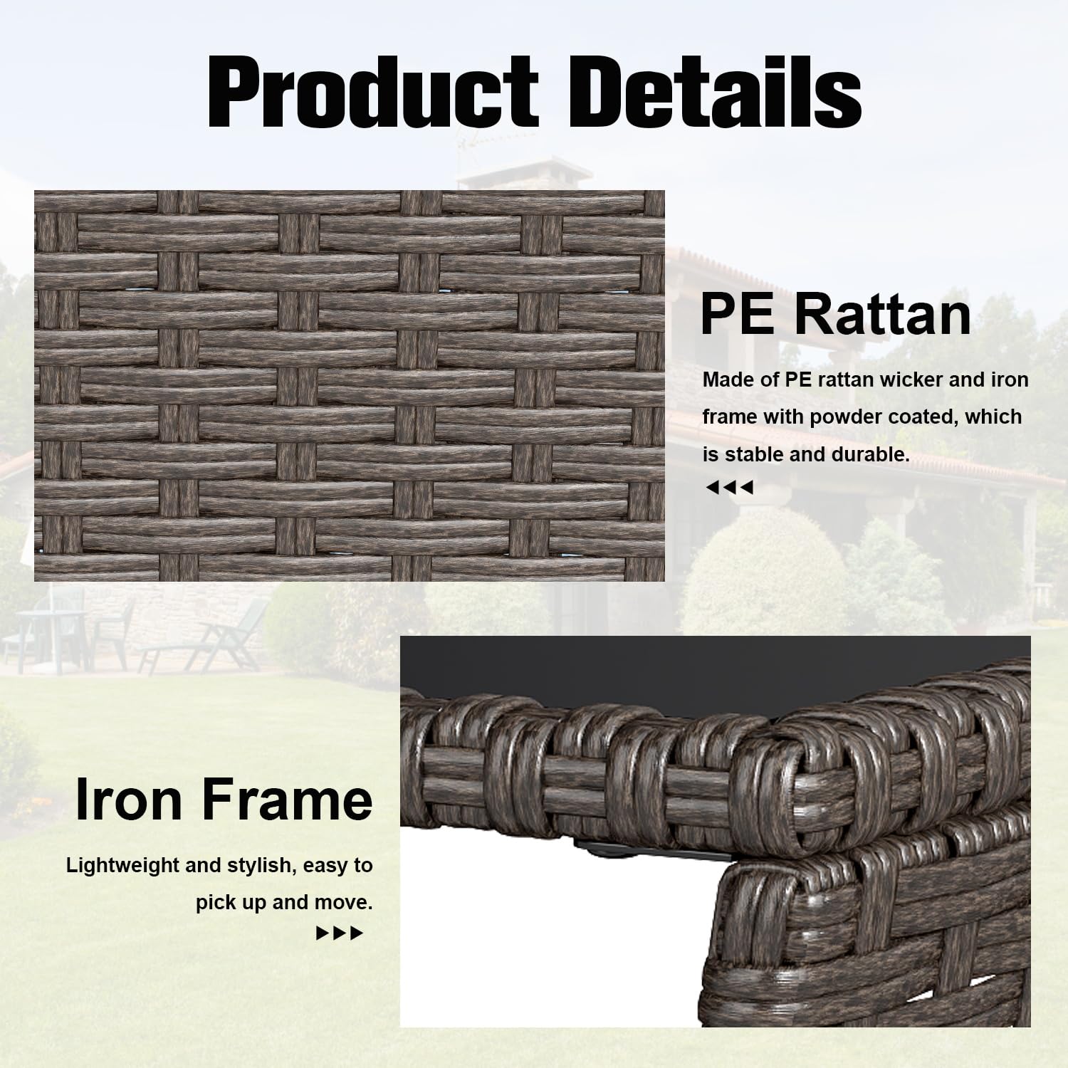 Kinbor weather-resistant design stands up to rain and heat.