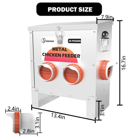 Kinchoix poultry feeder mounted indoors for flexible coop setup.