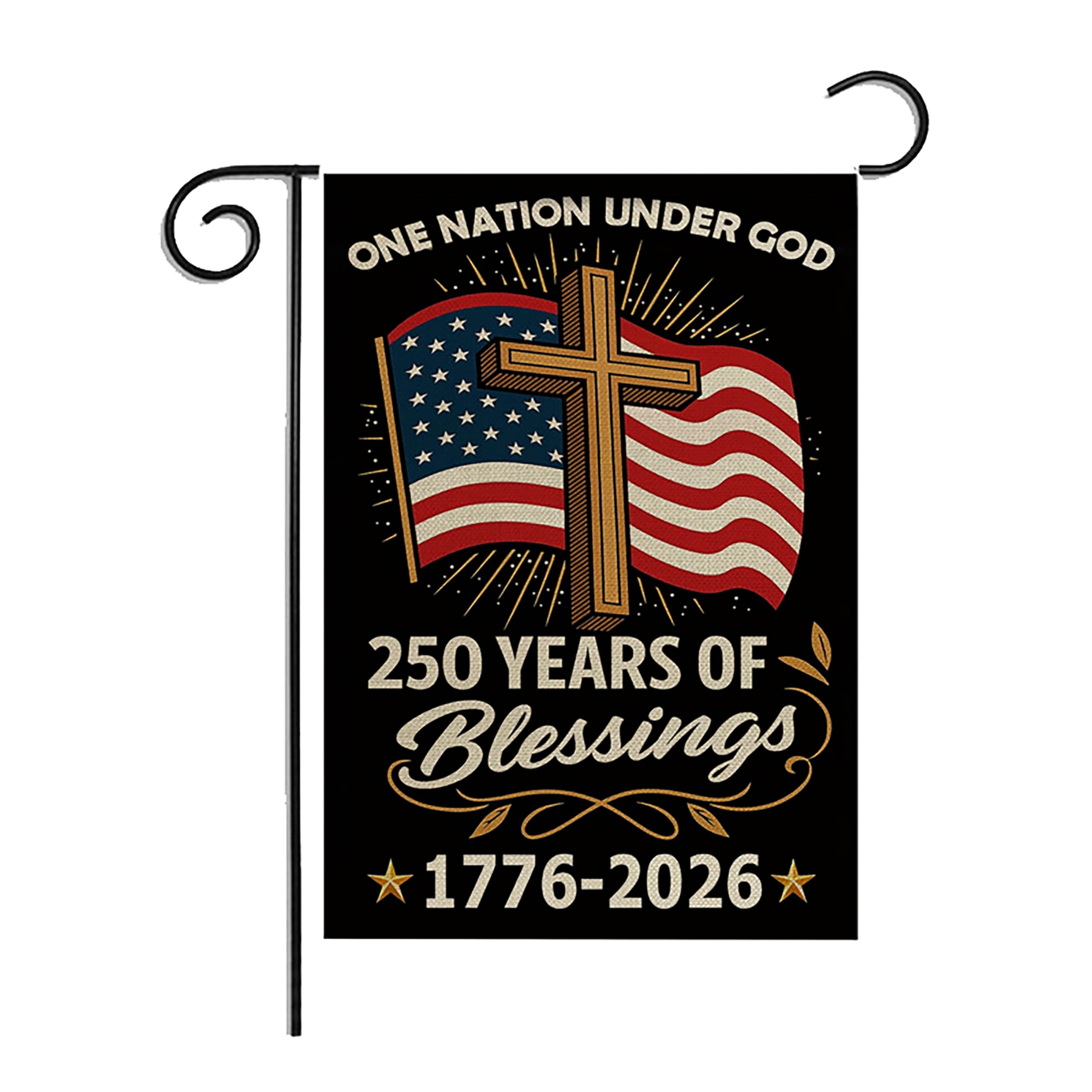 Kind Girl 250th Anniversary flag front view for year-round patriotic display.