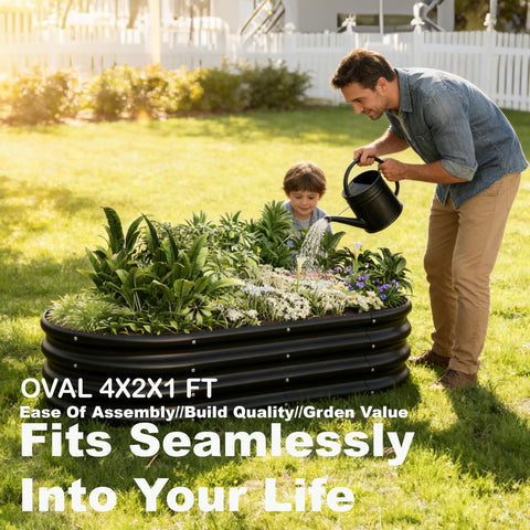 Kinddeer galvanized steel garden bed resists rust for outdoor use.