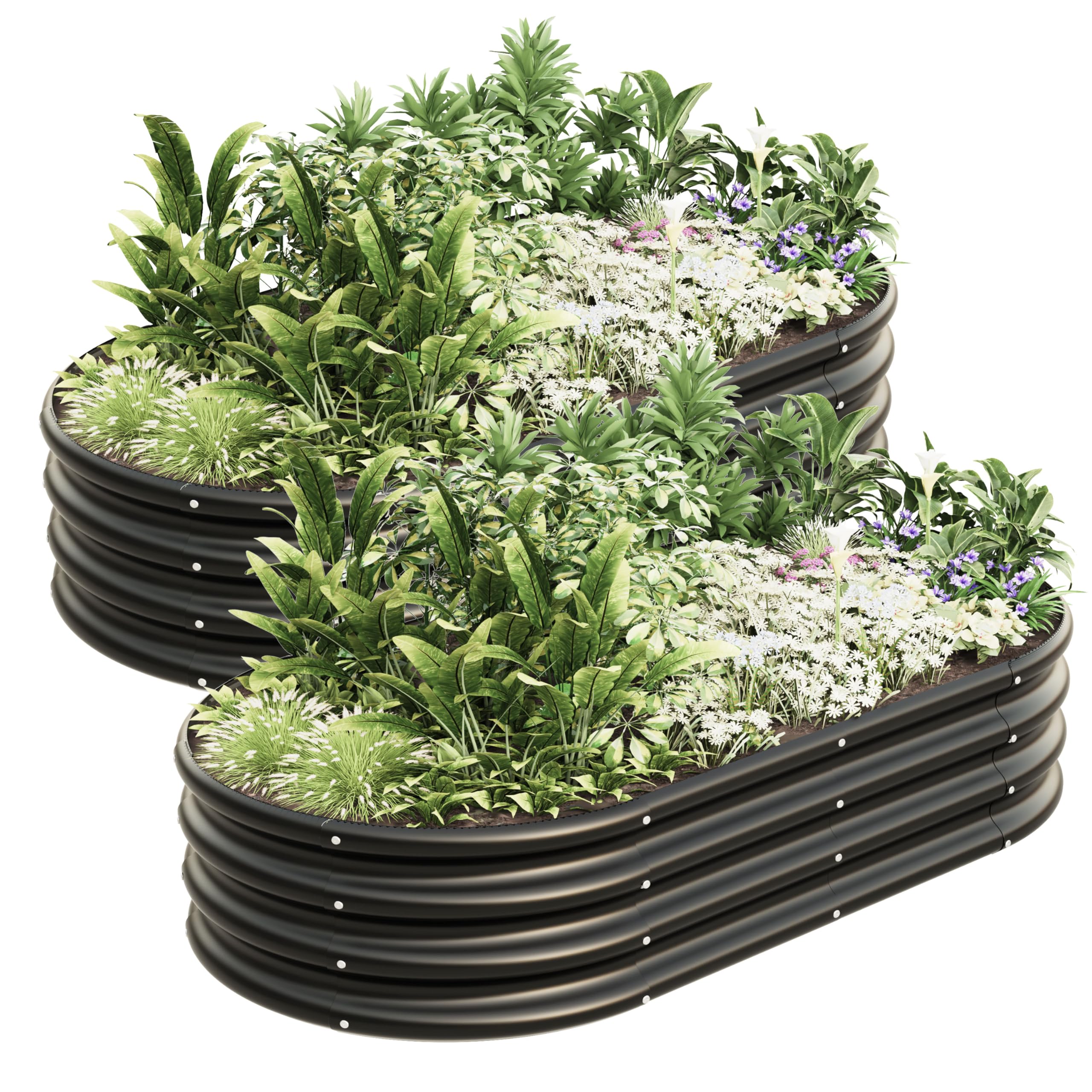Kinddeer oval raised bed with easy setup and included tools.