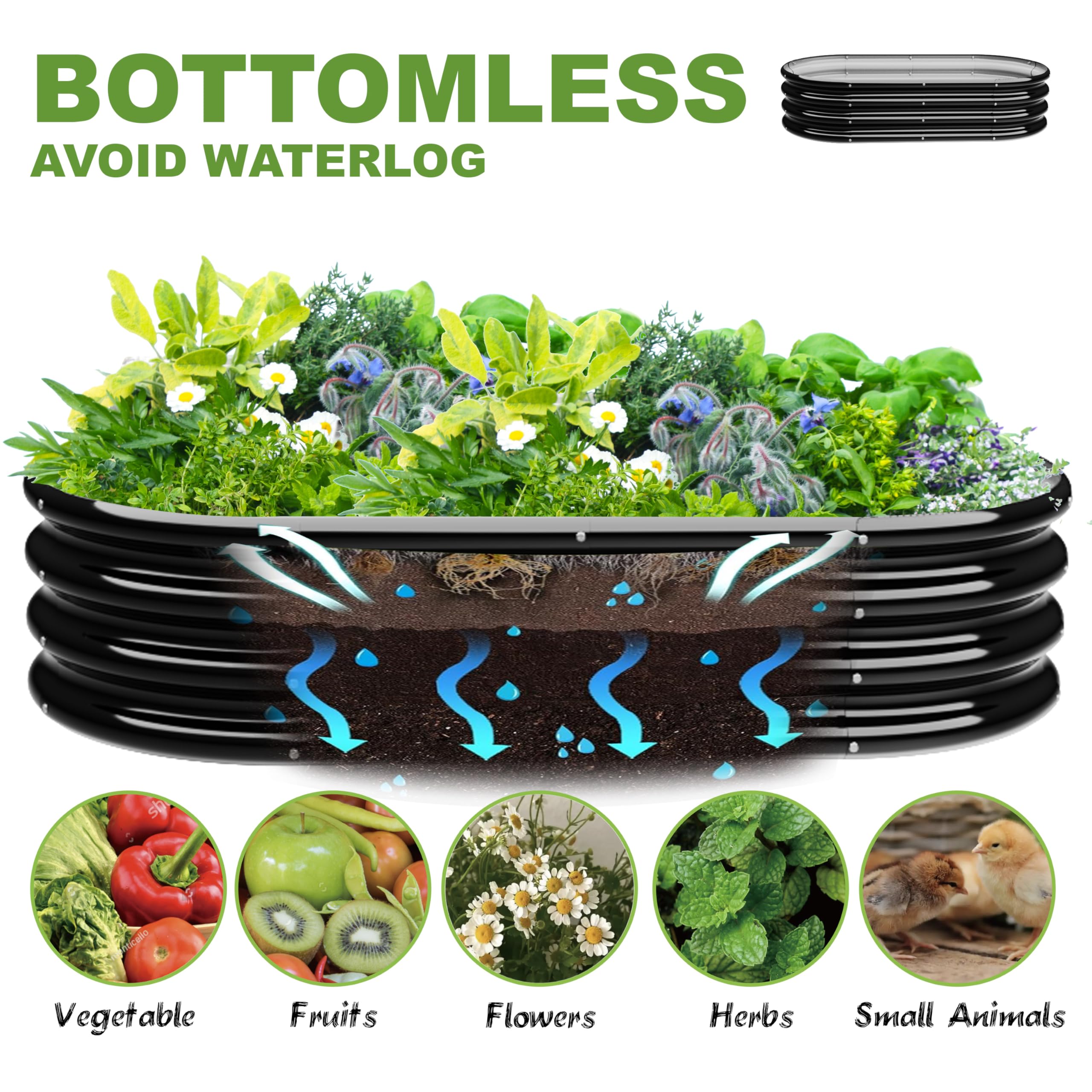 Kinddeer two-pack kit installed outdoors for vegetables and flowers.