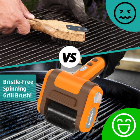 Kindoo bristle-free stainless steel design for safe scrubbing