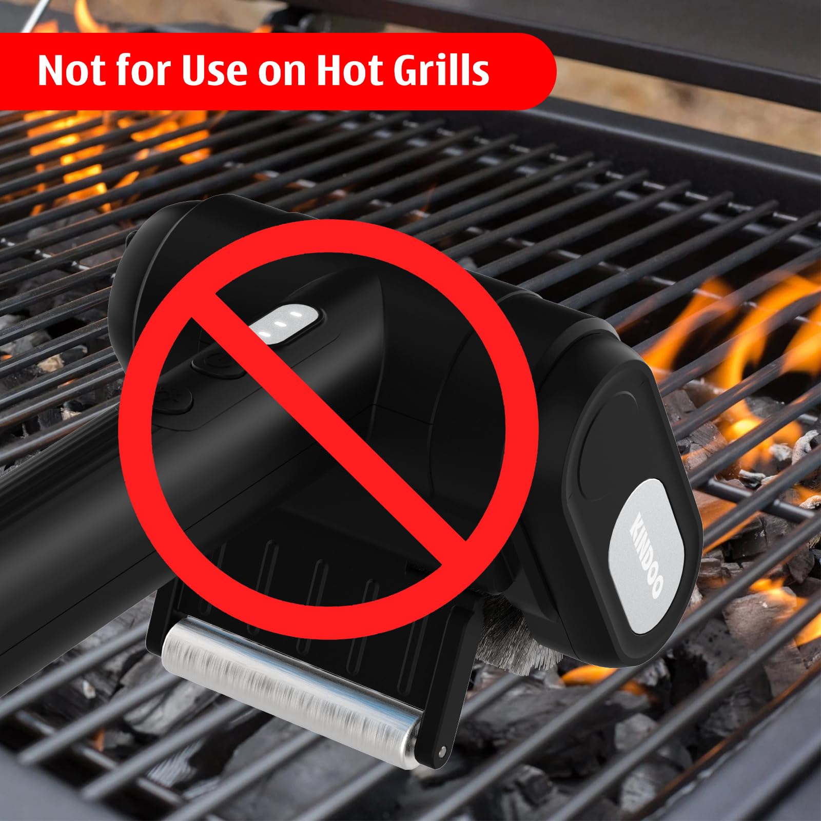 Kindoo packaged grill brush ready for quick setup and storage