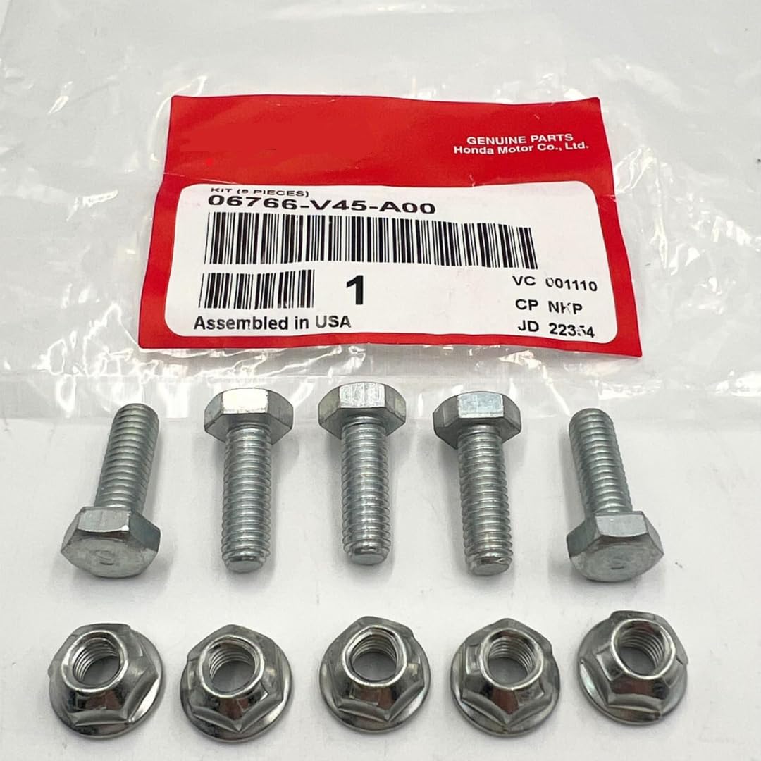 Kindza genuine 06766-V45-A00 shear bolt kit for Honda snowblower, ready for quick repairs.