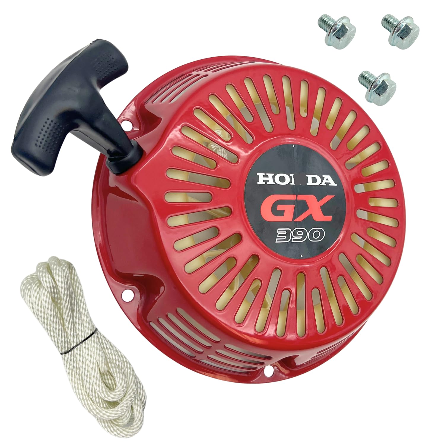KINDZA Recoil Starter for Honda GX390 front view, showing sturdy build for quick starts