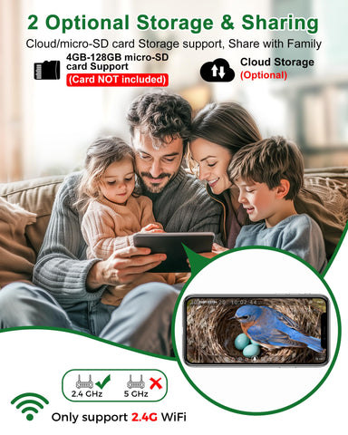 KinetCam 2800mAh battery supports continuous power through night and rain