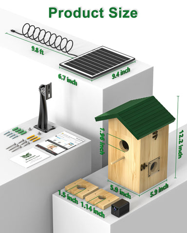 KinetCam wooden birdhouse blends natural aesthetics with built-in camera