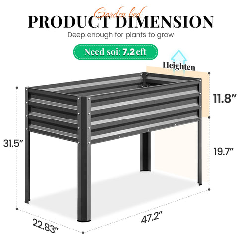 KING BIRD ergonomic height of 31.5 inches reduces bending
