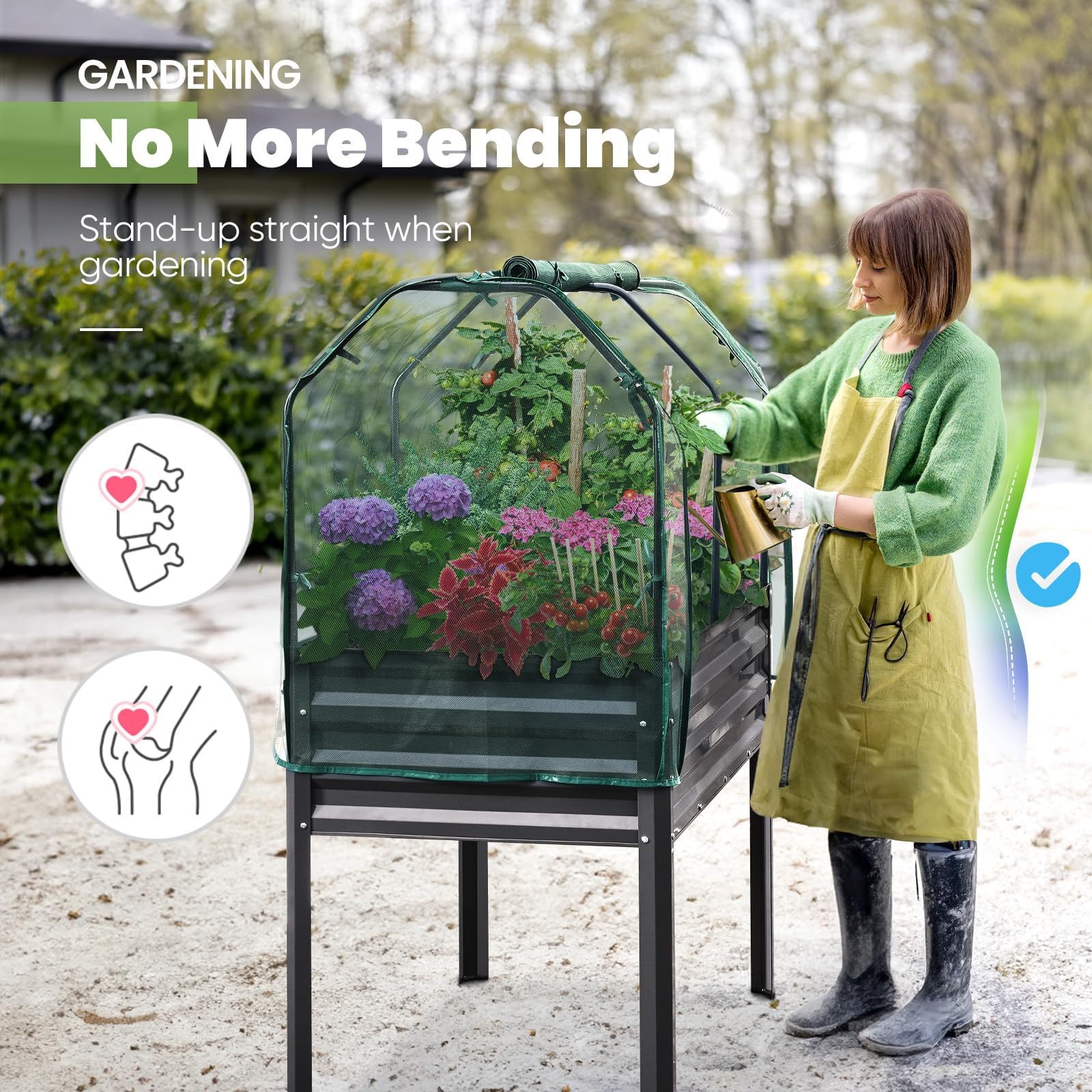 KING BIRD galvanized legs form a sturdy outdoor frame