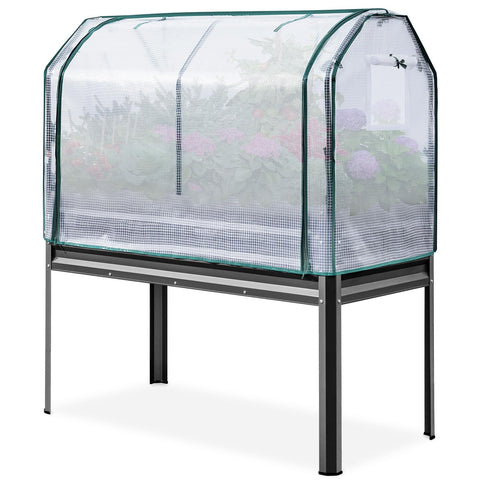 King Bird large raised garden bed with cover for year-round growing outdoors.