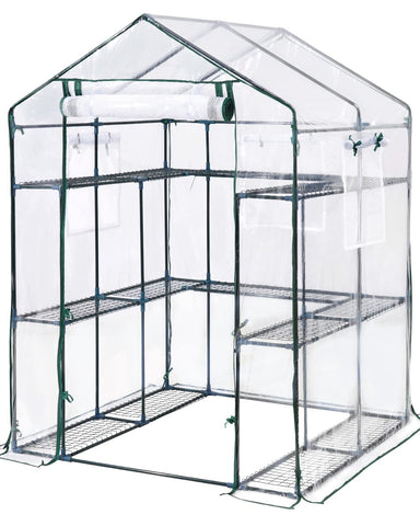 King Bird Premium Greenhouse outdoors walk-in design for easy plant access and care.