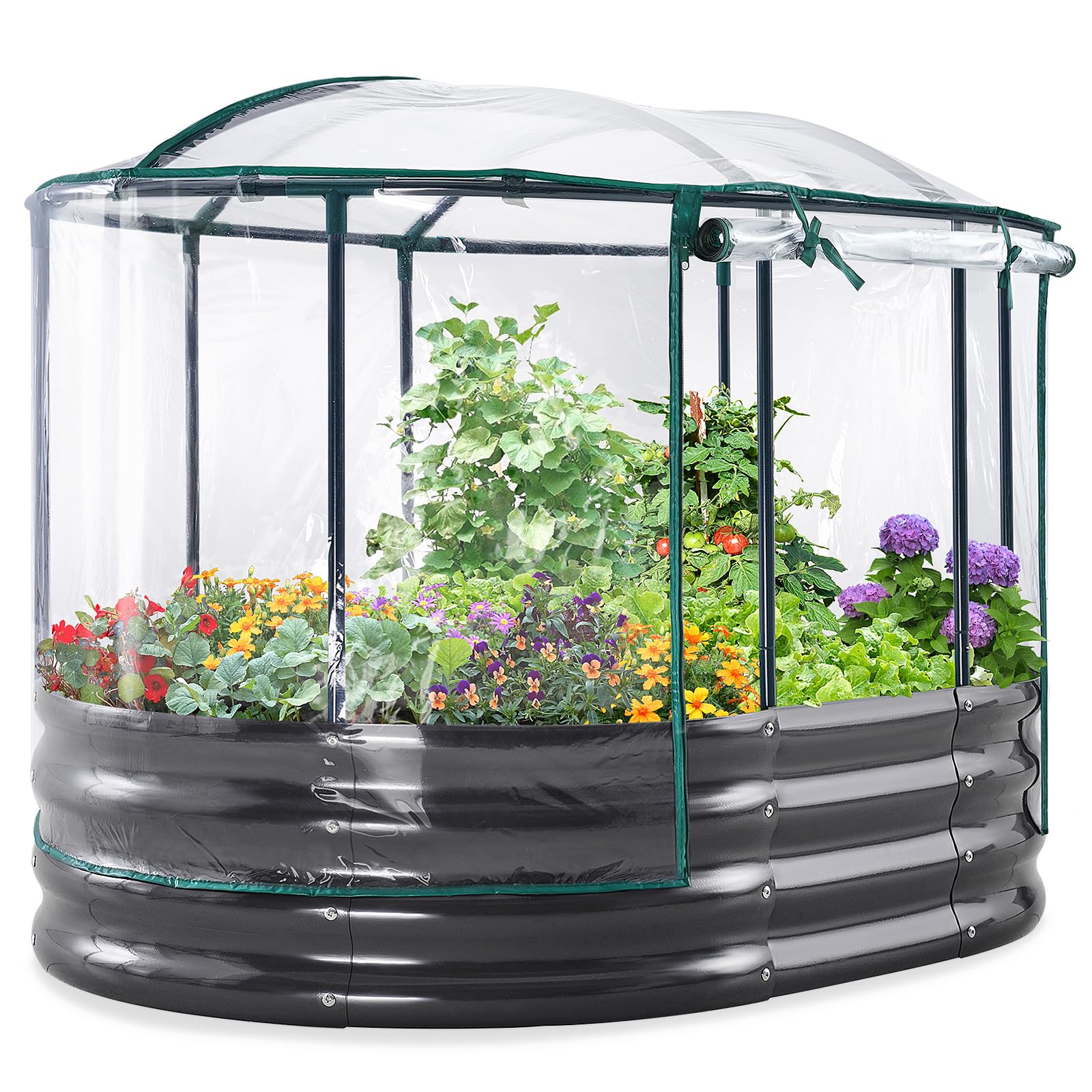 KING BIRD raised garden bed with cover showing extended growing season and easy planting access