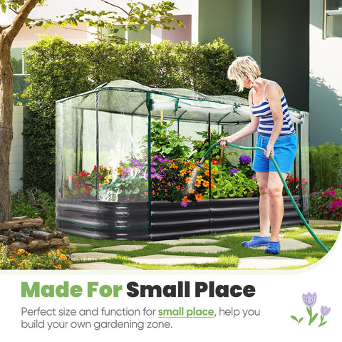 King Bird rolled-edge galvanized steel design offers safe, durable gardening use.