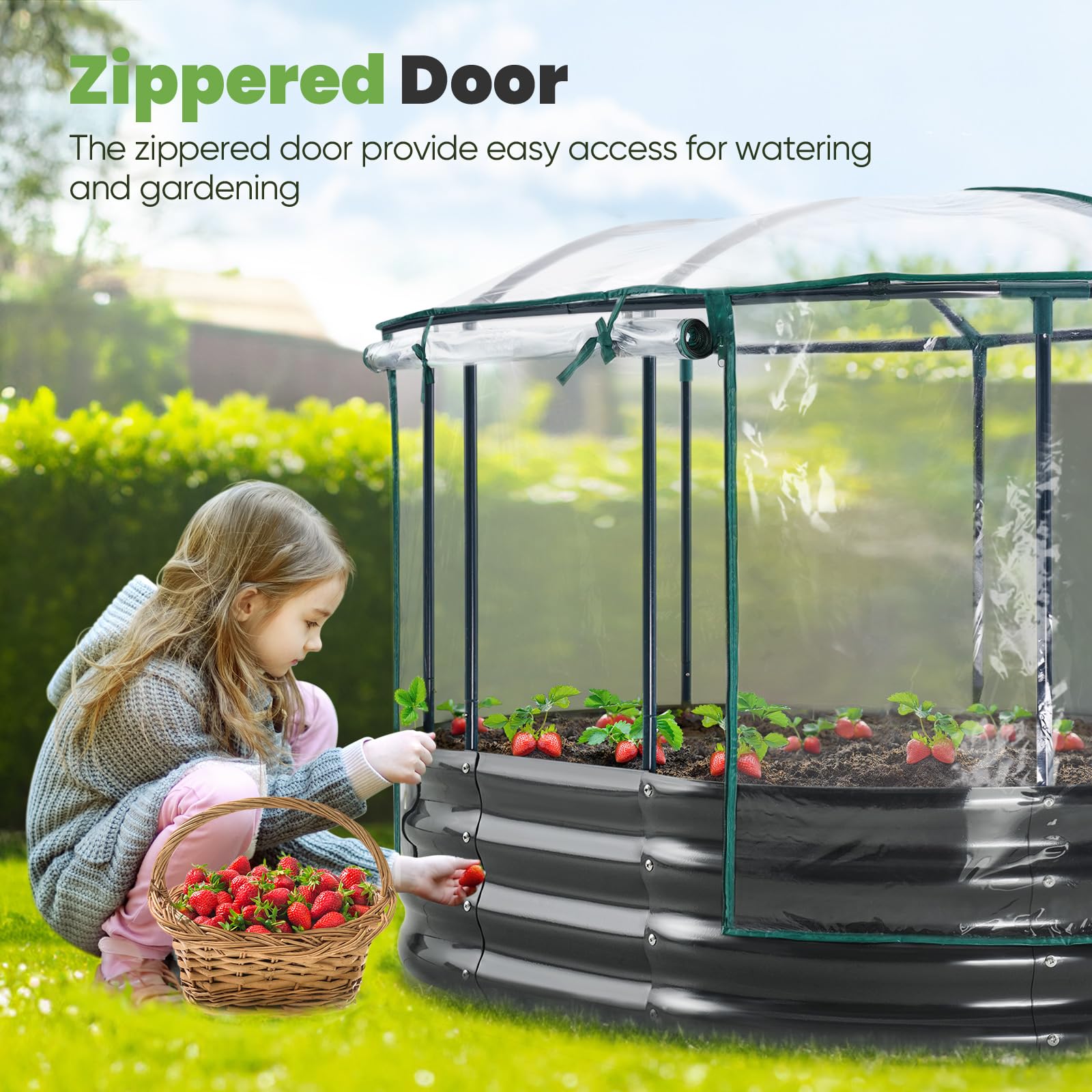  KING BIRD secure cover with extended edges protecting crops