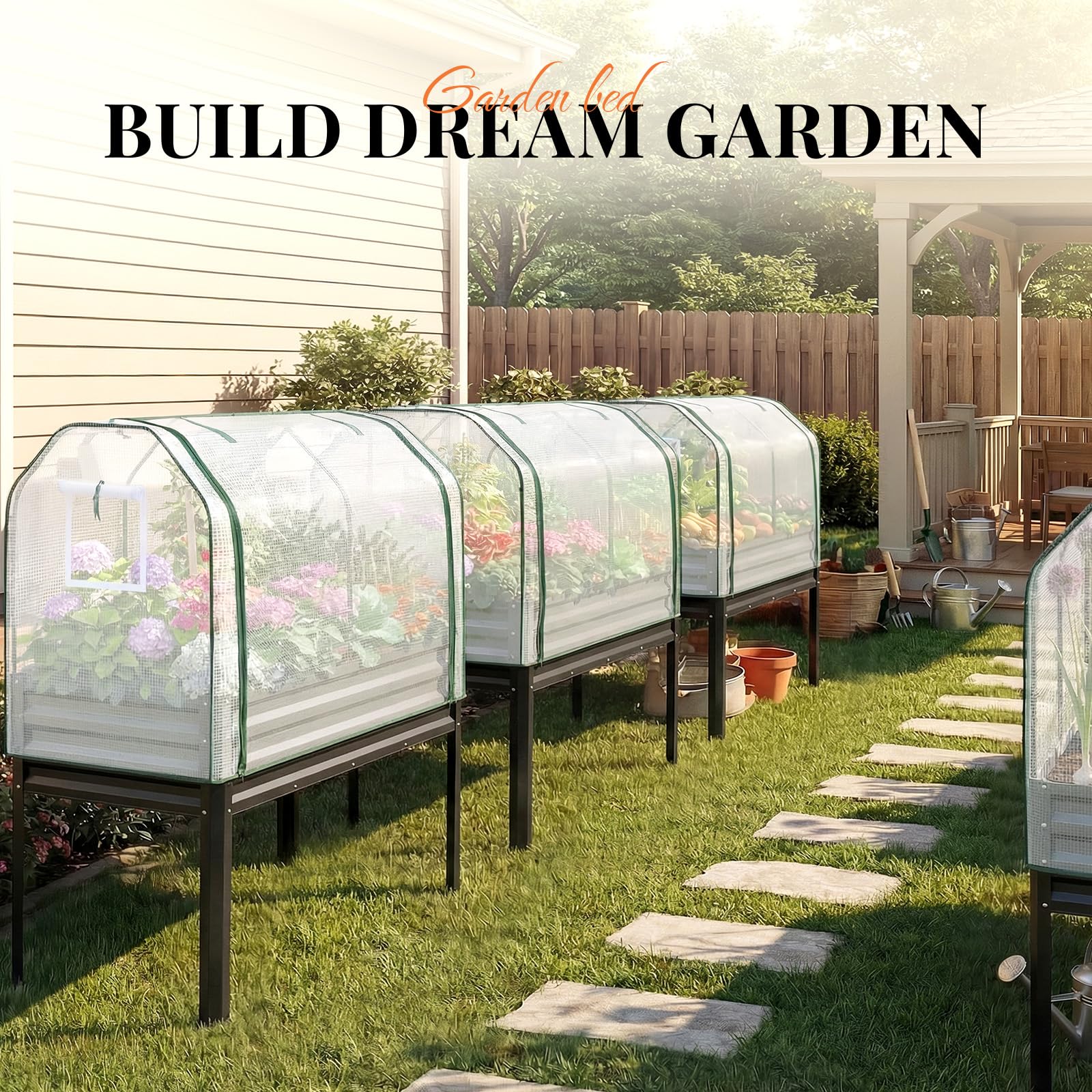 King Bird 30-inch ergonomic height reduces bending during gardening.