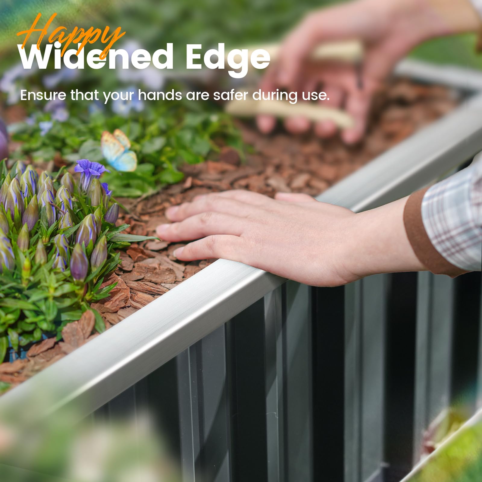 King Bird raised bed vertical stripe design adds texture and stability.