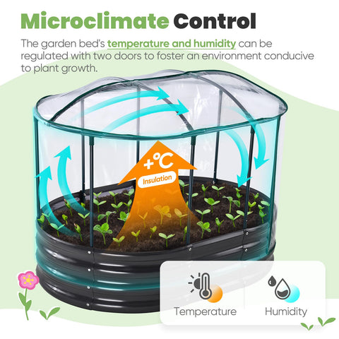  KING BIRD zipped screen door enabling easy plant care and airflow