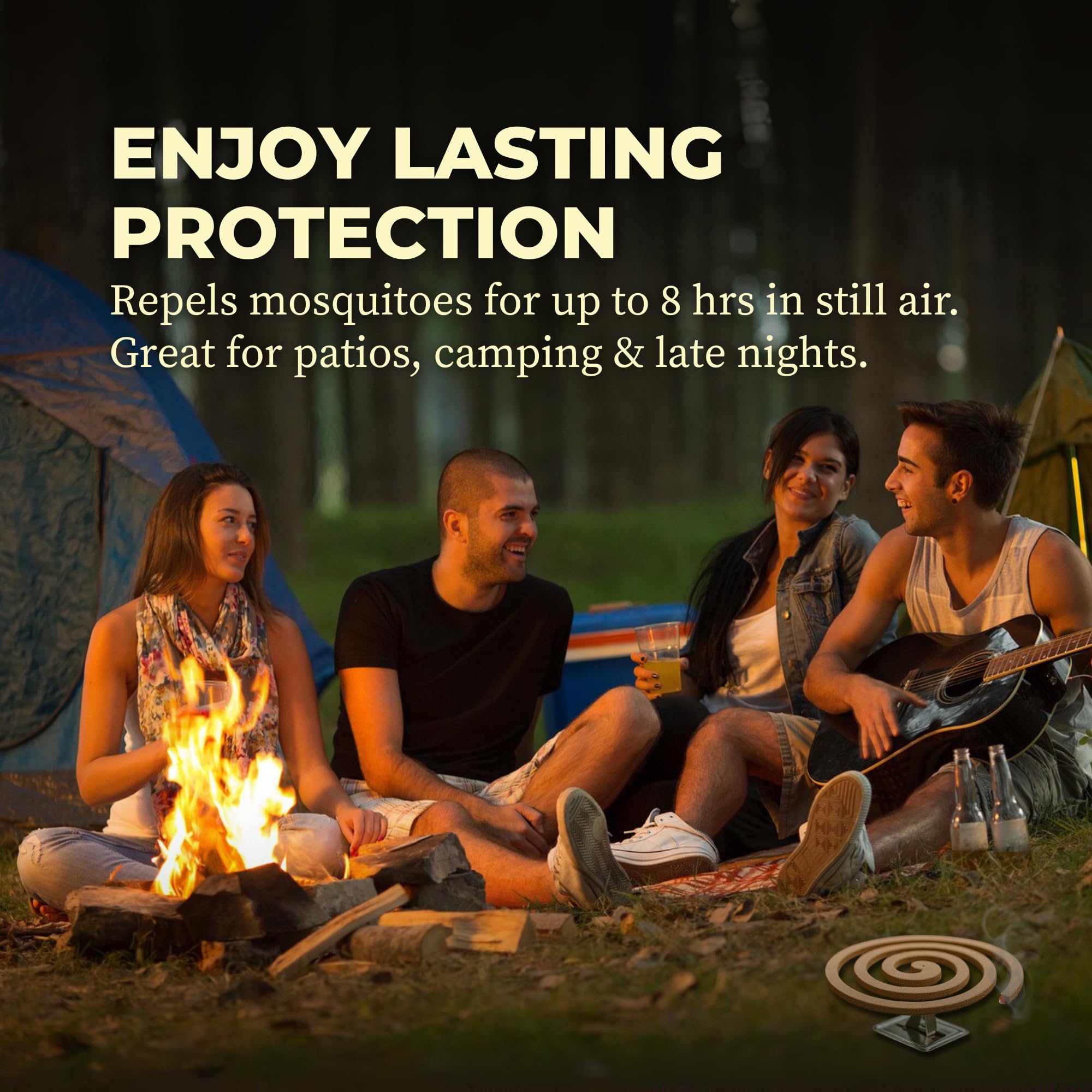 King Mosquito Coils beach use creates a citrus-scented outdoor ambiance