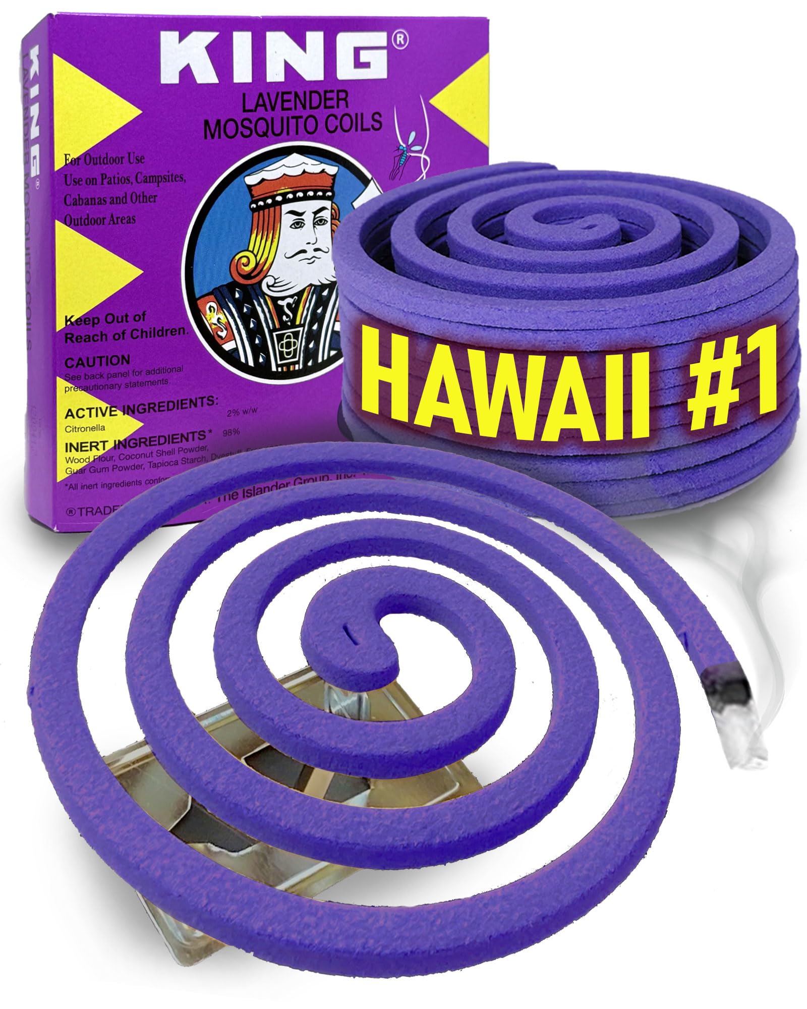 King Mosquito Coils lavender-citronella outdoors provide long-lasting fragrance and pest deterrence