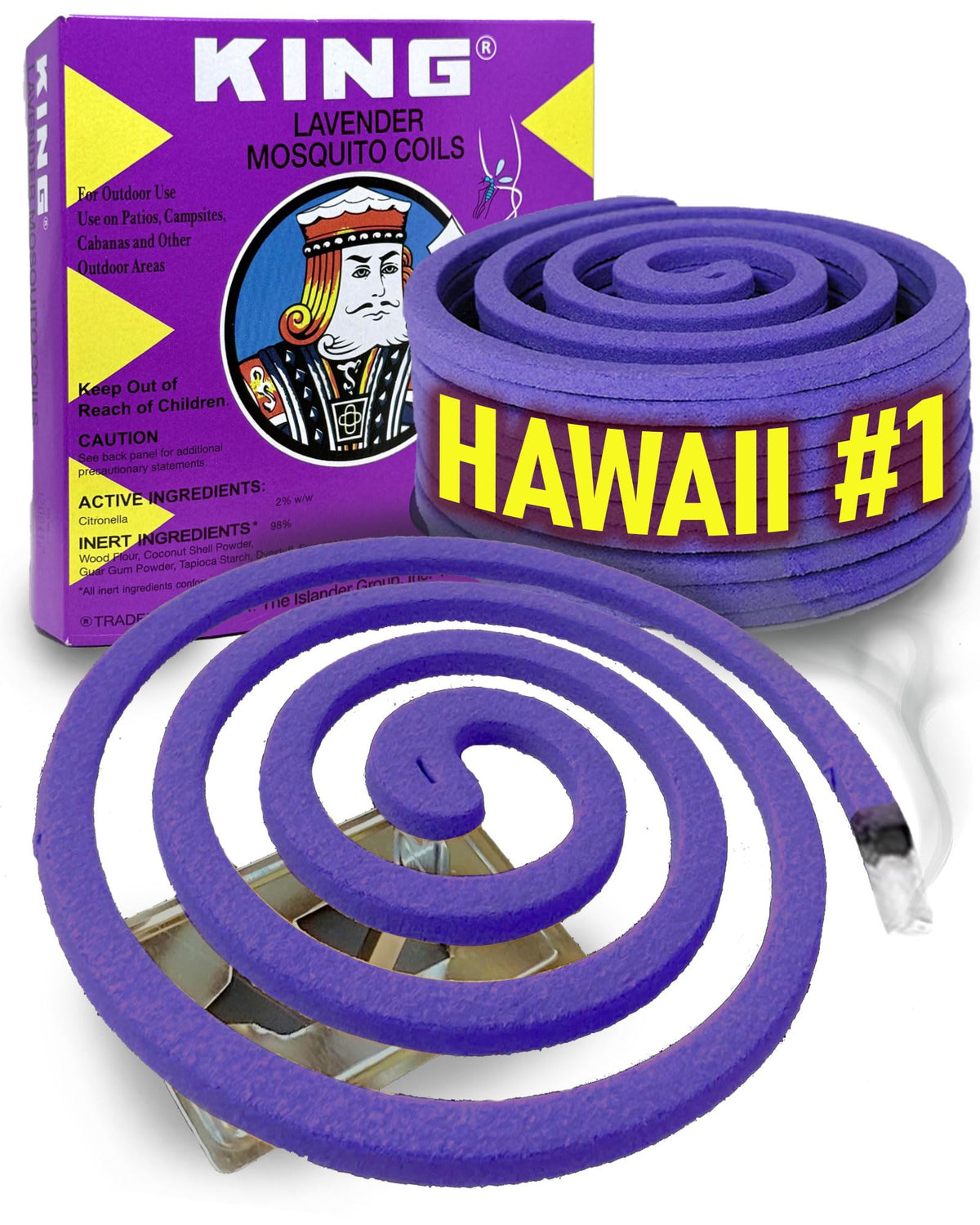 King Mosquito Coils lavender-citronella outdoors provide long-lasting fragrance and pest deterrence
