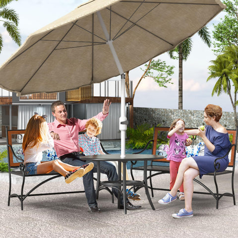 KINGBO two-person capacity bench fits sunny lawns for conversations