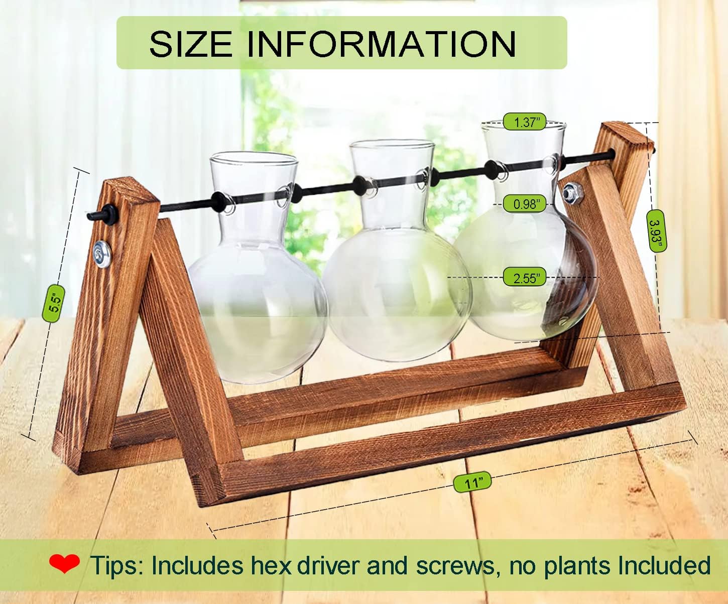 Kingbuy clear bulb enables water-root observation for easy care.