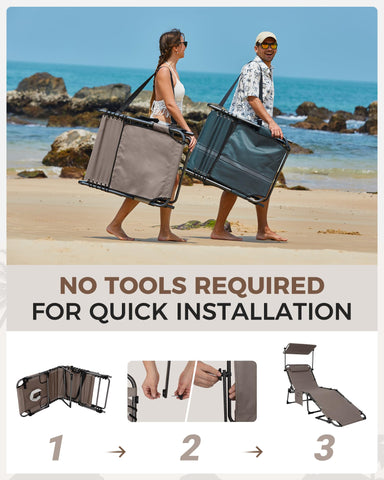Removable pillow and side pocket keep essentials within reach.