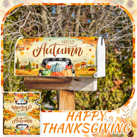 Kingdder Autumn mailbox cover combines warm hues with durability.
