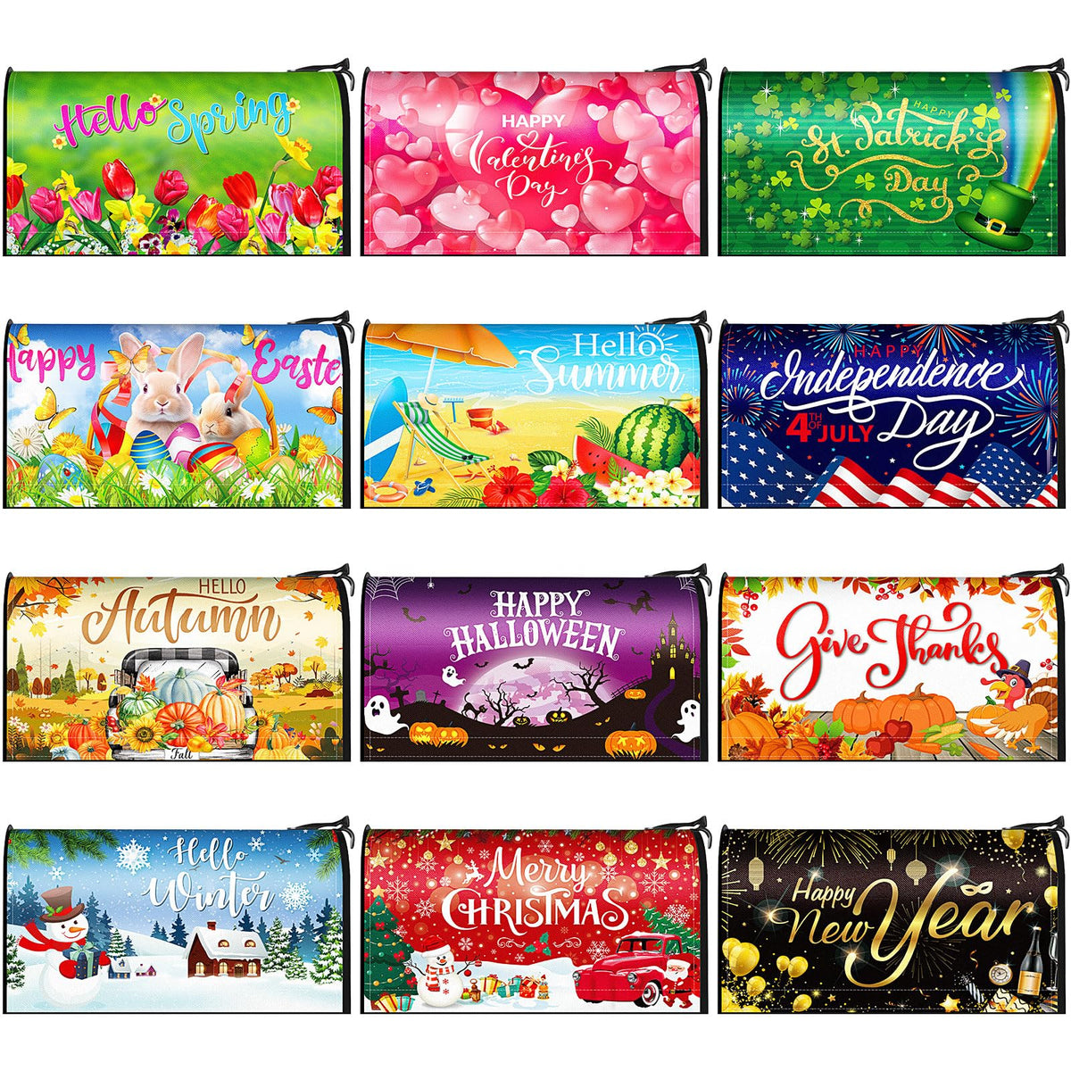Kingdder Spring mailbox cover enhances curb appeal with vibrant color.