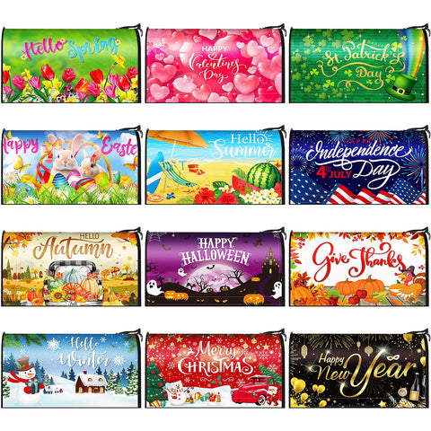 Kingdder Spring mailbox cover enhances curb appeal with vibrant color.