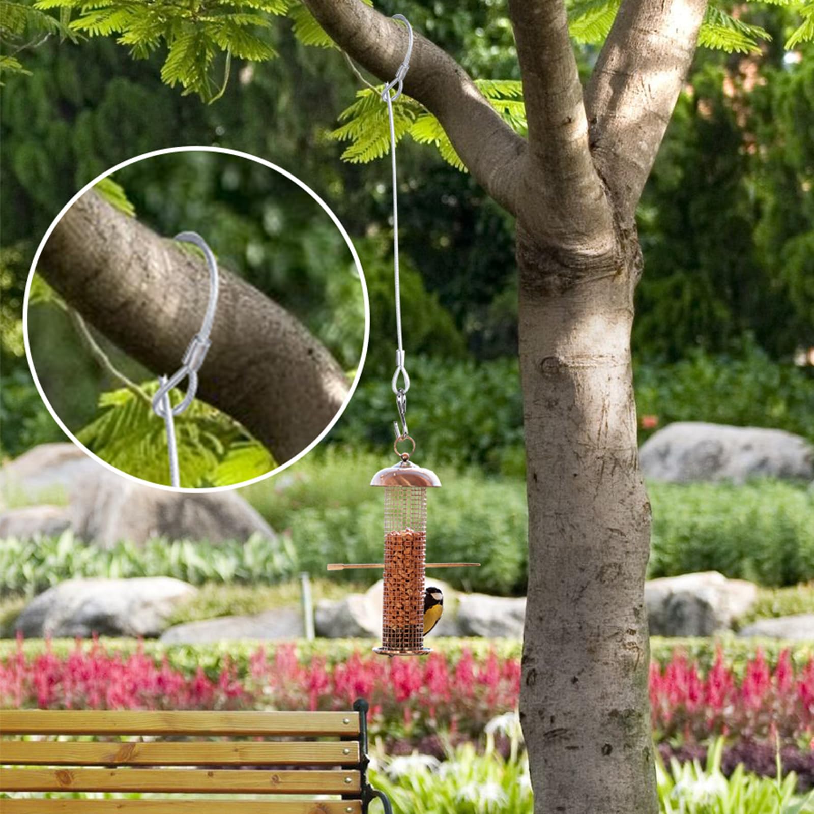 Kingdder stainless steel cable provides strength with rust resistance.